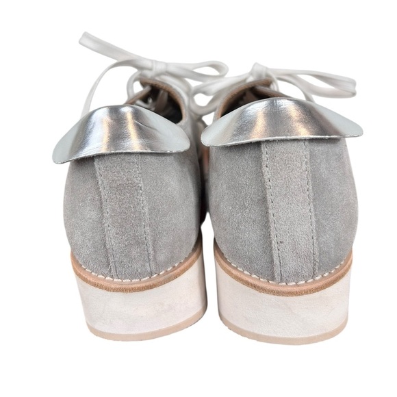 Flamingo lace-up platform sneakers, 36, gray & silver, metallic Euro Streetwear - Picture 4 of 8